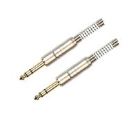 HOLIDYOYO 2pcs High-grade Zinc Alloy Stereo Audio Plug with Spring Connector Male Jack for DIY Soldering for Speakers Microphones Guitars Dj Mixers