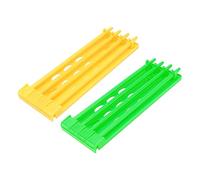 HOLIDYOYO 2PCS Homing Pigeon Foot Ring Storage Rack Organizing Stand for Racing Pigeon Supplies Wear Resistant Bird Ring Holder in Yellow and Green for Neat Home Arrangement