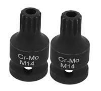 HOLIDYOYO 2pcs Impact Triple Square Socket Stubby Remover for Brake Caliper Screw Removal Precision Tool for Car Maintenance with Quick Positioning Design Ergonomic Grip