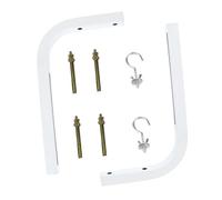 HOLIDYOYO 2pcs Iron Projector Screen L-bracket Mounts for Wall Mounting on Concrete and Wood Walls, Metal Support Hooks Eliminating Keystone Effect for Manual and Projector Screens