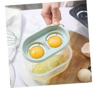 HOLIDYOYO 2pcs Light Green PP Egg White Separator with Storage Holder Kitchen Cooking Gadget for Raw Eggs Yolk White Strainer Compact and Detachable Design for Easy Cleaning