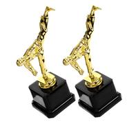 HOLIDYOYO 2pcs Martial Move Trophy Cups for Competition and Ceremony Celebration Awards Creative Statue Design Party Recognition Prize for Winners and Contest Participants
