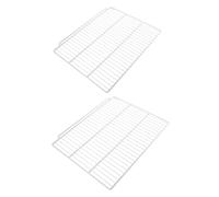 HOLIDYOYO 2pcs Metal Wire Refrigerator Freezer Replacement Shelves Ventilated Fridge Divider Organizers for Storage and Heavy-duty Support Fit for Fridge and Freezer