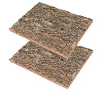 HOLIDYOYO 2pcs Natural Cork Bark Tile Background for Reptile Tank Terrarium Backdrop Board for Lizard Spider Amphibians Climbing Mat Habitat Decor Enhancing Natural Instincts and Easy