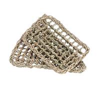 HOLIDYOYO 2pcs Natural Seaweed Cushion Reptile Hammock for Lizards Bearded Dragons Geckos Breathable Hanging Pet Pad Light Brown
