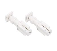 HOLIDYOYO 2pcs No Drill White Plastic Venetian Blind Mounting Brackets for Left and Right Side Installation, Mini Blind Fixing Clips Suitable for Bedroom and Office Window Shades