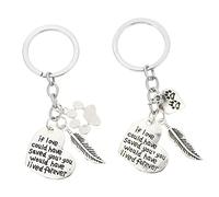 HOLIDYOYO 2Pcs Pet Footprint Keychains Creative Dog Paw Key Holders Souvenir for Dog Lovers Unique Key Rings Ornaments for Pet Remembrance and Memorial Present