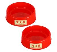 HOLIDYOYO 2Pcs Plastic Fire Extinguisher Base Stand for 5-8Kg Extinguishers with Fluorescent Support Bracket for Car Home Kitchen Safety