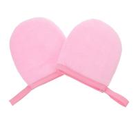 HOLIDYOYO 2pcs Plush Tanning Mitt for Efficient Spreading and Wiping Off Excess Sunscreen, Pink Lotion Applicator Glove for Sun Cream Application and Self Tanning Tools