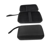 HOLIDYOYO 2Pcs Portable Meter Storage Case Black EVA Hard Shell Zipper Closure Rectangle Travel Protective Pouch for Diabetes Supplies 15X10X4.5Cm