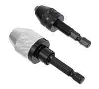 HOLIDYOYO 2pcs Shank Drill Chuck Adapters Electric Tool Accessories Conversion Fixtures for Rotary Drills and Precision Drilling Tasks