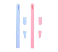 HOLIDYOYO 2pcs Silicone Stylus Pen Protective Covers for Pencil Generation Soft Touch Pen Cases in Pink and Sky Blue Anti-slip Nib Protection Sleeve for Daily Use and Travel