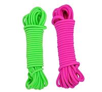 HOLIDYOYO 2pcs Skipping Rope Elastic Band for Outdoor Play Meters Rubber Bands Green Rosy for School Exercise Fitness Training