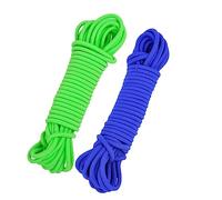 HOLIDYOYO 2pcs Skipping Rope Meters Elastic Rubber Bands for Outdoor Use Jumping Ropes in Green and Blue Fun Fitness Exercise Accessories