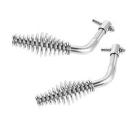 HOLIDYOYO 2pcs Spring Fireplace Door Handles Replacement Metal Pull Handles for Wood Stove Latch Coal Gas Fireplace Door Parts for Heating Stove Accessories