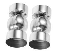 HOLIDYOYO 2pcs Stainless Steel Handrail Connector Solid Round Tube Extension Fitting for Stair Railing Wall-Mounted Banister Repair Indoor Outdoor Use