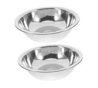 HOLIDYOYO 2pcs Stainless Steel Wash Basin Thick Foot Soak Bowls for Spa Salon Kitchen Laundry Portable Round Buckets with Smooth Surface for Easy Cleaning and Stable Use