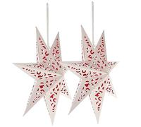 HOLIDYOYO 2pcs Star Shaped Hollow Out Paper Lantern Covers Lightweight Craft Paper Decorations for Party Wedding Christmas Home and Garden Festive Use