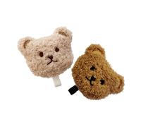 HOLIDYOYO 2pcs Sticky Hooks for Hanging Bear Plush Wall Hooks with Warm Cozy Atmosphere Design, Self Adhesive Pp and Wood Material, Convenient for Towels and Wall Storage in Bedroom