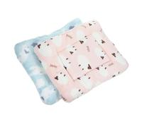 HOLIDYOYO 2pcs Thick Guinea Pig Bed Mats with Cute Pattern Warm Small Pet Cage Bedding for Hamster and Rabbit Insulated Fall Winter Blanket for Cozy Animal Nest