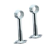 HOLIDYOYO 2pcs Thickened Stainless Steel Hanging Seat Silver Chrome Rod Shape Drying Mounting Tube Support Heavy Round