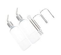 HOLIDYOYO 2PCS Transparent Hanging Pet Water Bottles for Rabbits Chinchillas Guinea Pigs Leak Plastic and Stainless Steel Dispensers with Easy Installation for Cage Use