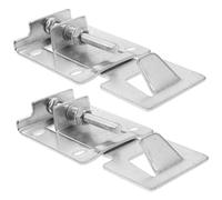 HOLIDYOYO 2pcs Universal Stainless Steel Range Hood Mounting Bracket with Adjustable up Or down Lifting Hook for Kitchen Use, Silver Floating Hanging Plate Support