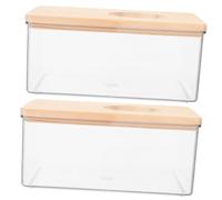 HOLIDYOYO 2Pcs Wear-resistant Transparent Sand Bath Box for Hamsters and Small Animals Reusable Acrylic Hamster Bathtub for Chinchillas Easy-clean Cage Bathroom with Height to Prevent Sand