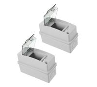 HOLIDYOYO 2Pcs Weatherproof 2-Way Outdoor Distribution Box with Window Ip65 Waterproof Electrical Junction Protection Box for Circuit Breaker Power Equipment