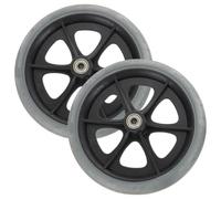 HOLIDYOYO 2pcs Wheelchair Front Caster Wheels Replacement with Bearings for Walkers Rollators Mobility Devices Grey Smooth Quiet Rotation