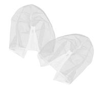 HOLIDYOYO 2pcs White Makeup Protector Hood with Zipper Closure for Bachelorette Party and Wedding Guests - Washable Hair and Makeup Shield for Dressing Rooms and Boutique Shopping
