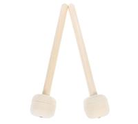 HOLIDYOYO 2pcs Wool Felt Drum Mallets with Wood Handle Percussion Instrument Accessory for Bass Drum Strong Striking Feeling and Smooth Handle