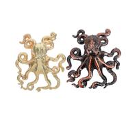 HOLIDYOYO 2pcs Zinc Alloy Octopus Drawer Handles Sea Themed Furniture Knobs Nautical Cabinet Pulls for Wardrobe Dresser Beach Style Home Decor