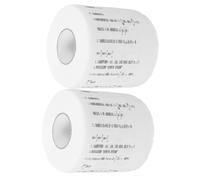 HOLIDYOYO 2rolls Mathematical Formula Printed Toilet Paper Fun Bathroom Tissue for Creative Decor Practical Use Soft Absorbent for Unique Pranks