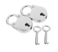 HOLIDYOYO 2Set Mini Vintage Bear Shaped Padlock Durable Metal Keyed Locks for Suitcase Jewelry Box Diary Handbag Security Compact Travel Locker Accessories