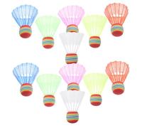 HOLIDYOYO 30pcs Badminton Shuttlecocks Large Head Colorful Foam Plastic Design Lightweight Indoor Outdoor Sports Game Supplies