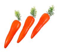 HOLIDYOYO 3Pcs Artificial Easter Carrot Decorations Foam Simulated Carrots with Green Leaves for Home Kitchen Easter Tree Party Hanging Ornaments