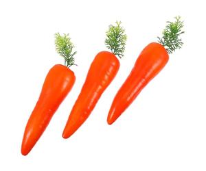 HOLIDYOYO 3Pcs Artificial Easter Carrot Decorations Foam Simulated Carrots with Green Leaves for Home Kitchen Easter Tree Party Hanging Ornaments