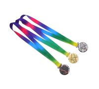 HOLIDYOYO 3pcs Basketball Medals for Engraved Zinc Alloy Winner Awards with Neck Ribbon Gold Silver Bronze for Sports Day Tournaments Competitions and School Parties