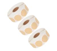 HOLIDYOYO 3pcs Brown Kraft Circle Stickers Self Adhesive Blank Round Labels for Archery Target Repair and Organizing Writable Removable Stickers for Practice Paper Targets