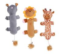 HOLIDYOYO 3Pcs Cat Molar Plush Doll Lion Giraffe Leopard Bite Resistant Teething for Health Interactive Cat to Reduce Boredom and Destructive Behavior