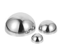 HOLIDYOYO 3Pcs Decorative Stainless Steel Ball Mirror Polished Half Ball Garden Reflective Hemisphere