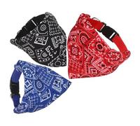 HOLIDYOYO 3pcs Dog Bandana Collar Triangle Shaped Breathable Stitch Sealed Polyester Fabric 14.93x5.31x0.04 in Comfortable Pet Accessory for Small Medium Large Dogs