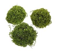 HOLIDYOYO 3Pcs Hanging Artificial Topiary Balls Plastic Faux Green Plant Orbs for Indoor Garden Living Decoration with Design