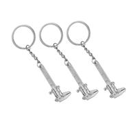 HOLIDYOYO 3pcs Mini Vernier Caliper Keychain Tools with Multifunction Design, Portable Zinc Alloy Small Ruler Keyrings for Everyday Use and Hanging on Backpacks