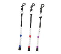 HOLIDYOYO 3pcs Portable Golf Score Counter Bead Chain Wristlet Golf Accessories for Men Women Convenient Stroke Counting with Vibrant Red Purple Blue Colors