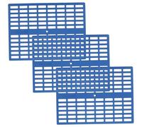 HOLIDYOYO 3pcs Rabbit Cage Mats with Hollow Design Plastic Floor Pads for Small Animals Protective Resting Pads for Bunny Feet Easy to Cut and Assemble Blue