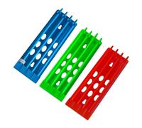 HOLIDYOYO 3pcs Racing Pigeon Leg Rings Rack Storage Stand for Bird Training Rings Poultry Leg Bands Organizer with Vibrant Green Blue Red Colors