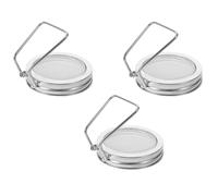 HOLIDYOYO 3pcs Seed Sprouting Jar Lids: for 86mm Mouth Mason Jars - Stainless Steel Lid with Strainer Screen for Growing Broccoli, Alfalfa, Beans & More