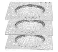 HOLIDYOYO 3pcs Stainless Steel Square Drain Strainer Set - Hair Catcher Shower Drain Filter for Bathroom Sink and Floor - Universal Bath Tub Hair Collector Protector